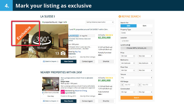 Mark Your Listing as an Exclusive